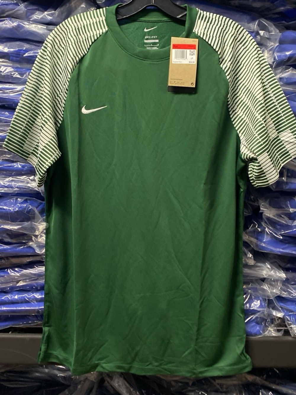 Nike Dri-FIT Men’s Academy Soccer Jersey Green White (DH8033-341) Large NWT